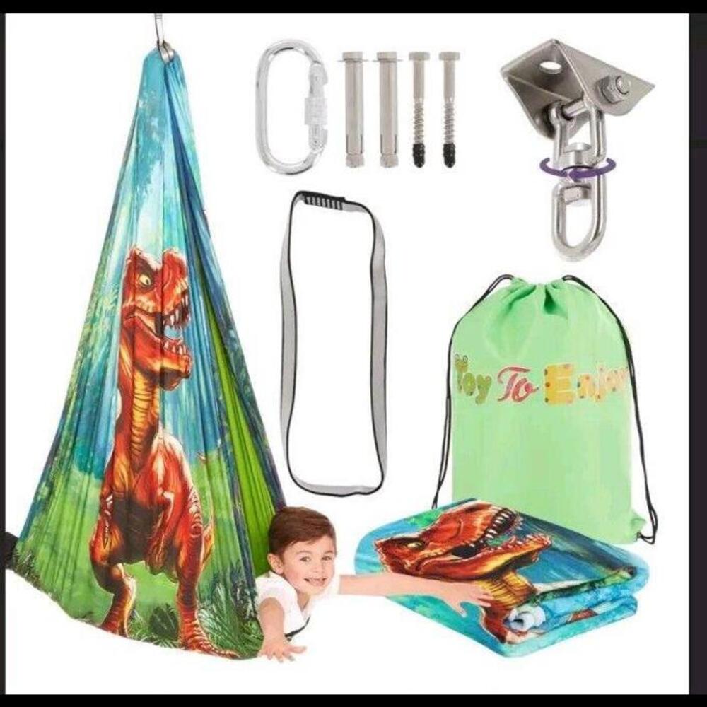 Sensory Swing for Kids with Special Needs - Double-Layer, 360° Swivel - Includes